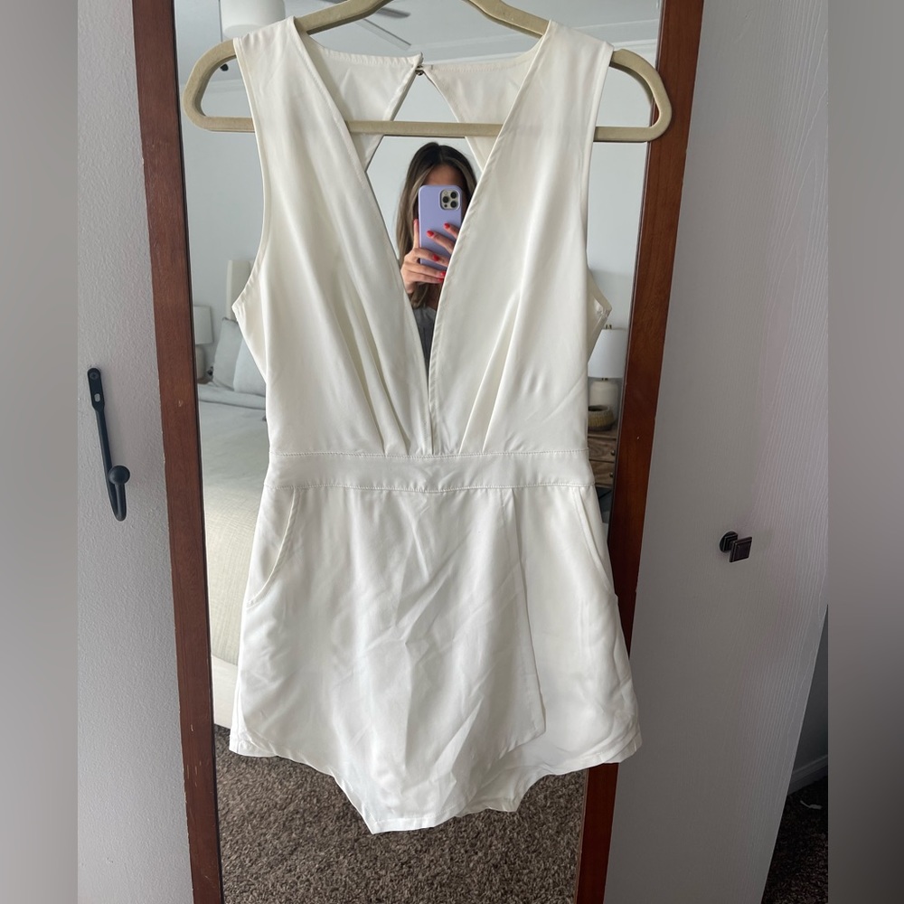 White Tobi Romper - Small